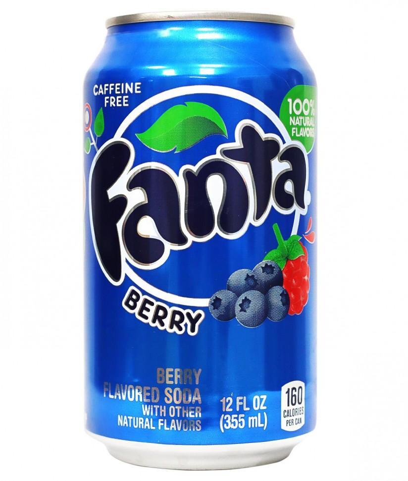 Напиток Fanta газированный Berry Ягоды США 355 мл., ж/б