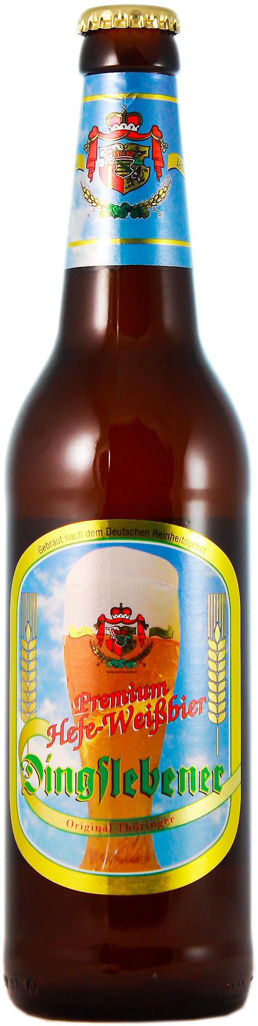 Пиво Dingslebener Hefe-Weizen пшеничное нефильтрованное светлое 4,9%, 500 мл., стекло