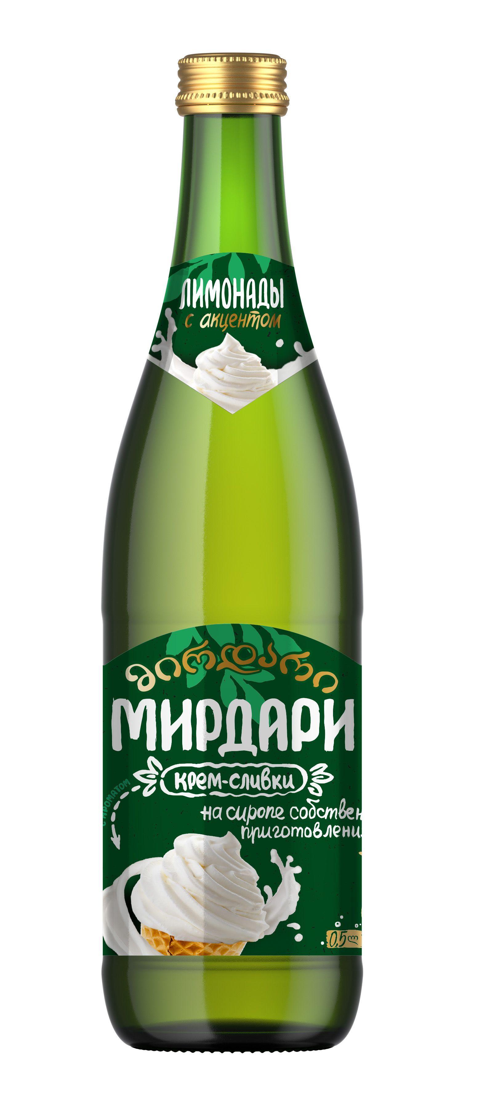 Напиток газированный Мирдари лимонад крем сливки 500 мл., стекло