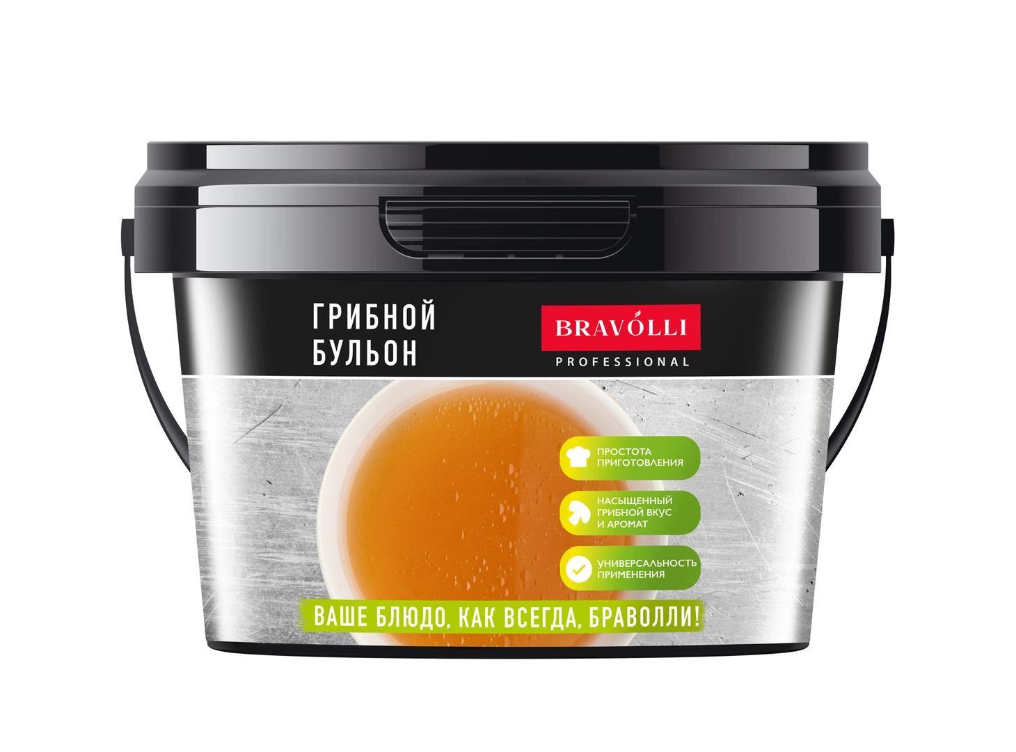 БУЛЬОН грибной BRAVOLLI Professional 2 кг., ведро