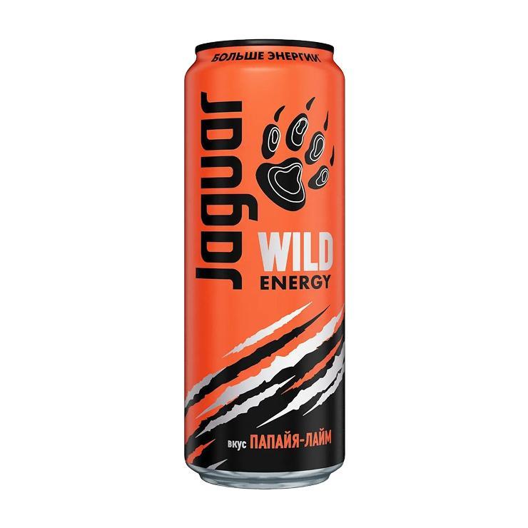 Напиток энергетический Jaguar wild energy папайя лайм 450 мл., ж/б
