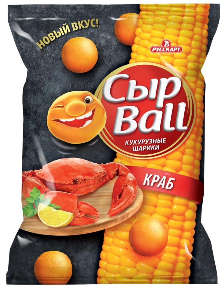 Кукурузные Шарики Сыр Ball со вкусом Краб 140 гр., флоу-пак