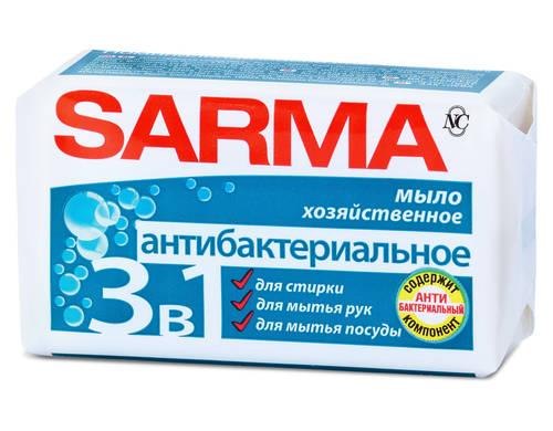 Мыло хозяйственное Sarma Антибактериальное 140 гр., обертка