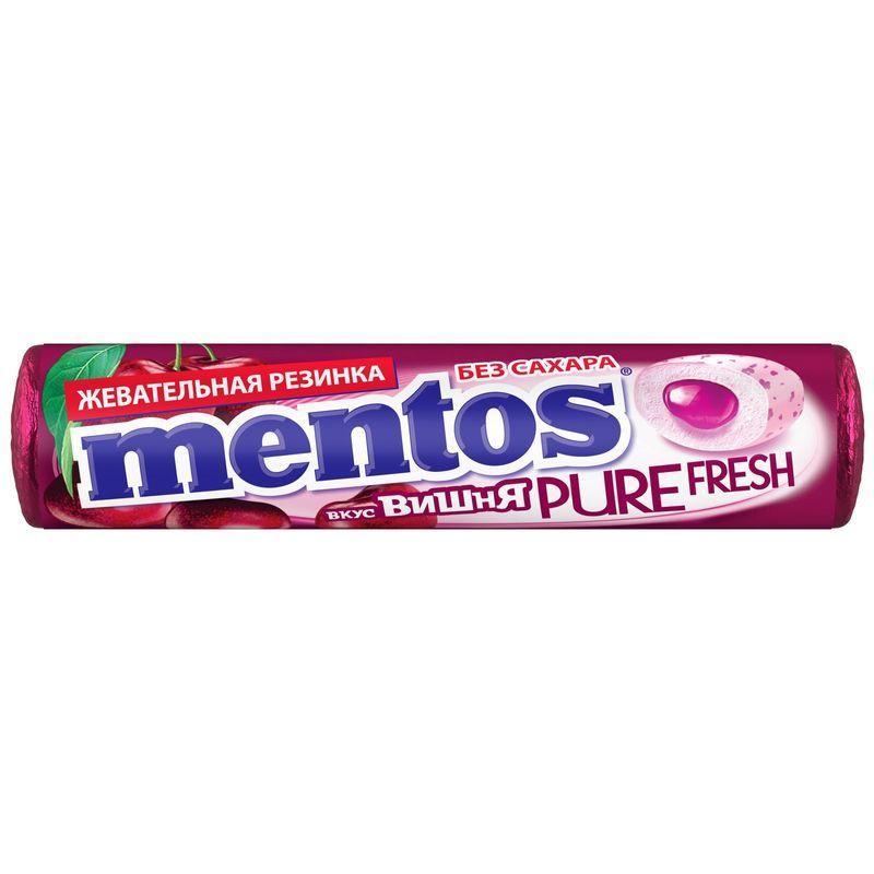 Жевательная резинка  Mentos Вишня 15,5 гр., обертка