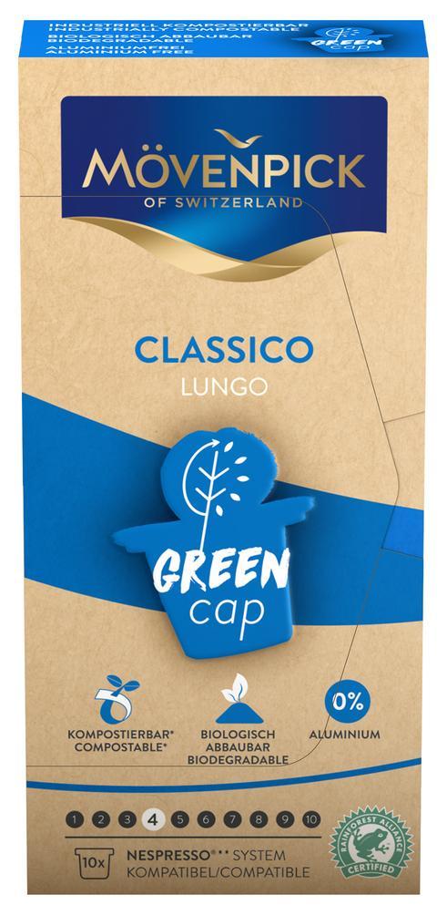 Кофе Movenpick Lungo Classico Green Cap 10 капсул, 200 гр., картон