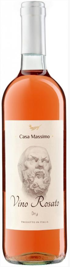 Вино ординарное Каза Массимо Вино Розато розовое сухое 10,5%  Италия 750 мл., стекло