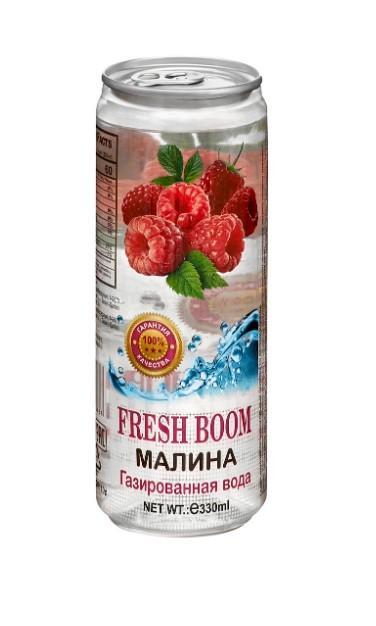 Вода газированная Fresh Boom Малина 330 мл., ПЭТ