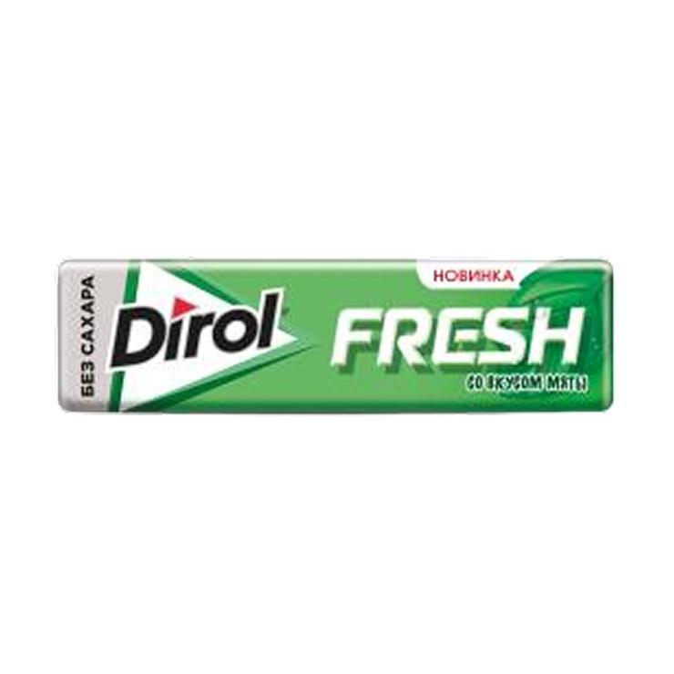 Жевательная резинка Dirol Fresh мята без сахара 13,6 гр., обертка