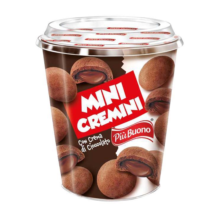 Печенье мини Piu Buono Mini Cremini шоколадный крем 125 гр., стакан