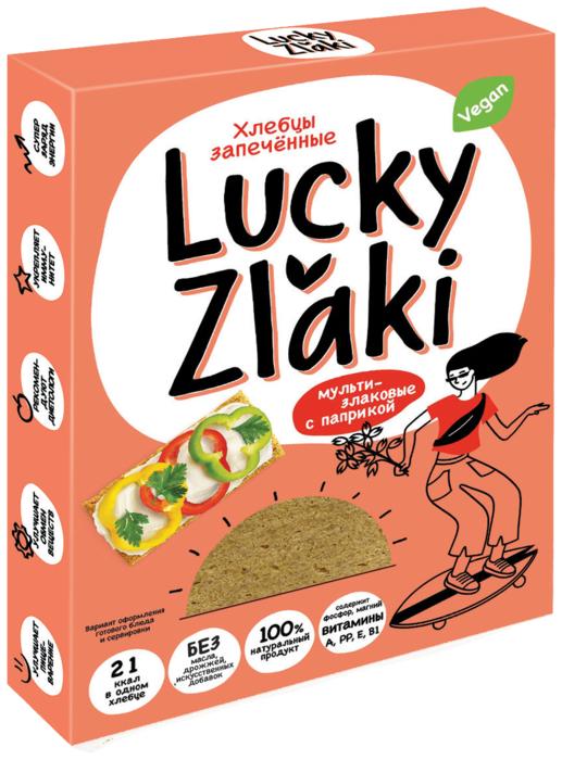Хлебцы Lucky zlaki Хрустящие мультизлаковые с паприкой 72 гр., картон