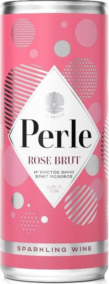 Вино игристое Ла Петит Перле брют розовое 11,5% Россия, 250 мл., ж/б