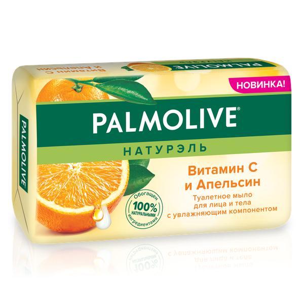 Мыло для лица и тела Palmolive Натурэль с апельсином витамином С и увлажняющим компонентом 150 гр., обертка