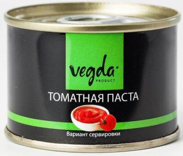 Томатная паста Vegda, 70 гр., ж/б