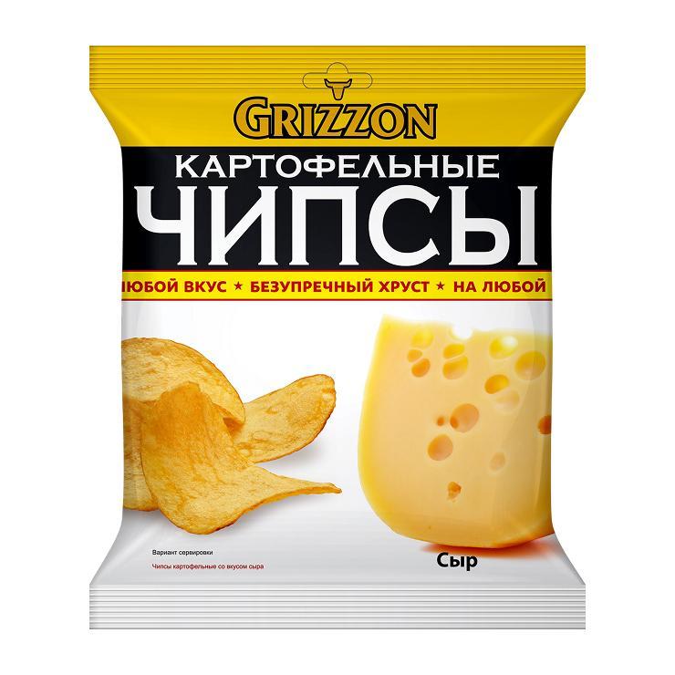 Чипсы Grizzon сыр 150 гр., флоу-пак