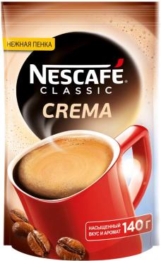 Кофе растворимый Nescafe Classic Crema, 140 гр., пластиковый пакет