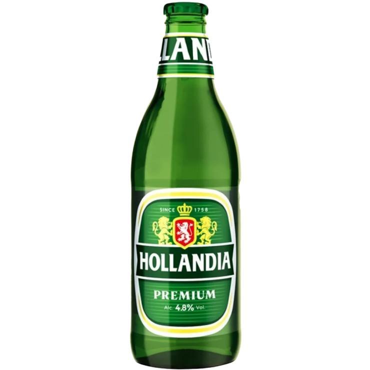 Пиво Hollandia светлое пастеризованное фильтрованное 4,8% 450 мл., стекло