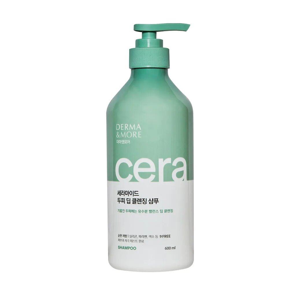 Шампунь Derma and More Глубокое очищение для жирной кожи головы, 600 мл., флакон с дозатором