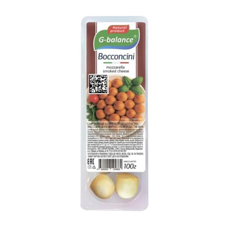 Сыр мягкий G-balance bocconcini копчёный 40% 100 гр., пластиковая упаковка