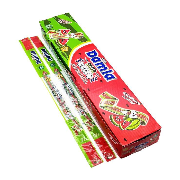 Мармелад жевательный Damla Sour Belts Watermelon 15 гр., флоу-пак