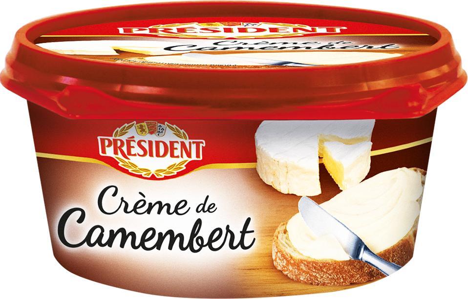 Сыр плавленый President Creme De Camembert 50% 125 гр., ПЭТ