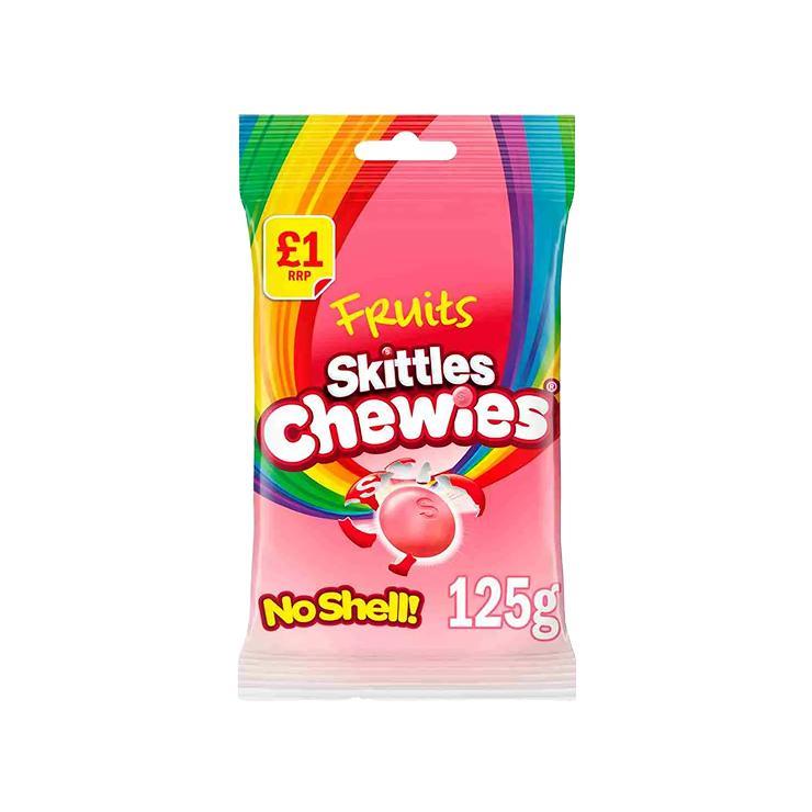 Конфеты жевательные Skittles Fruits Chewies фруктовые без скорлупы 125 гр., флоу-пак
