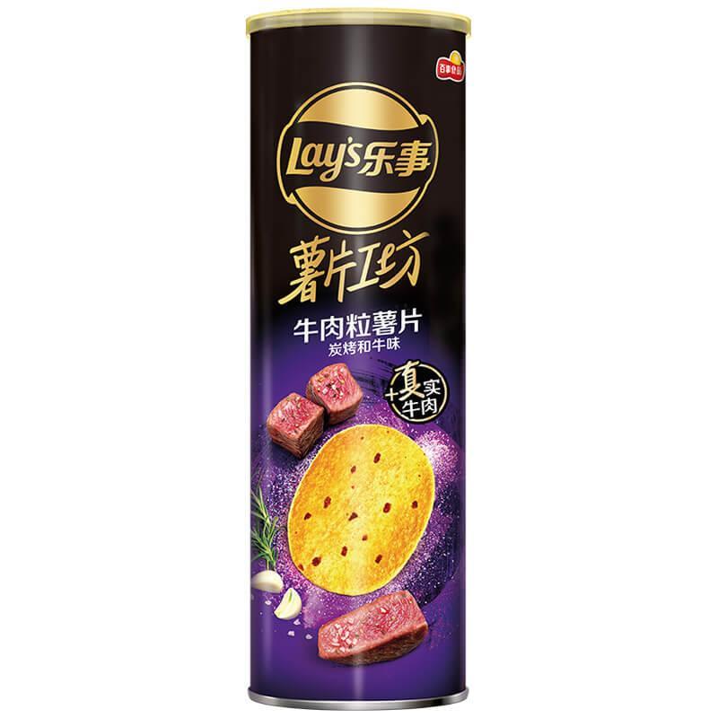 Чипсы Lay's Charcoal Grilling Beef 90 гр., туба