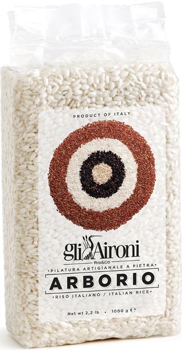 Рис gli Aironi арборио, 1 кг., вакуумная упаковка