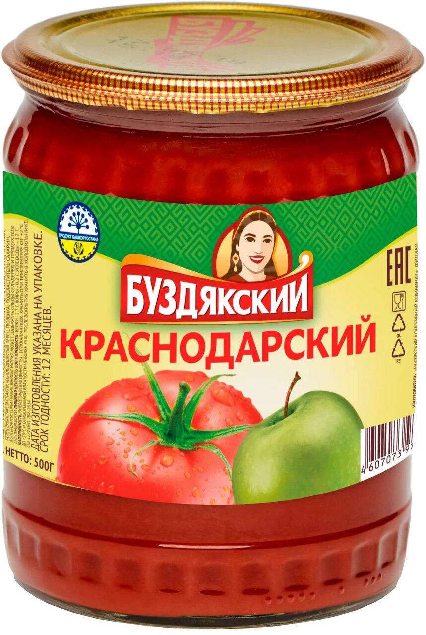 Соус Буздякский Краснодарский томатный, 500 гр., стекло
