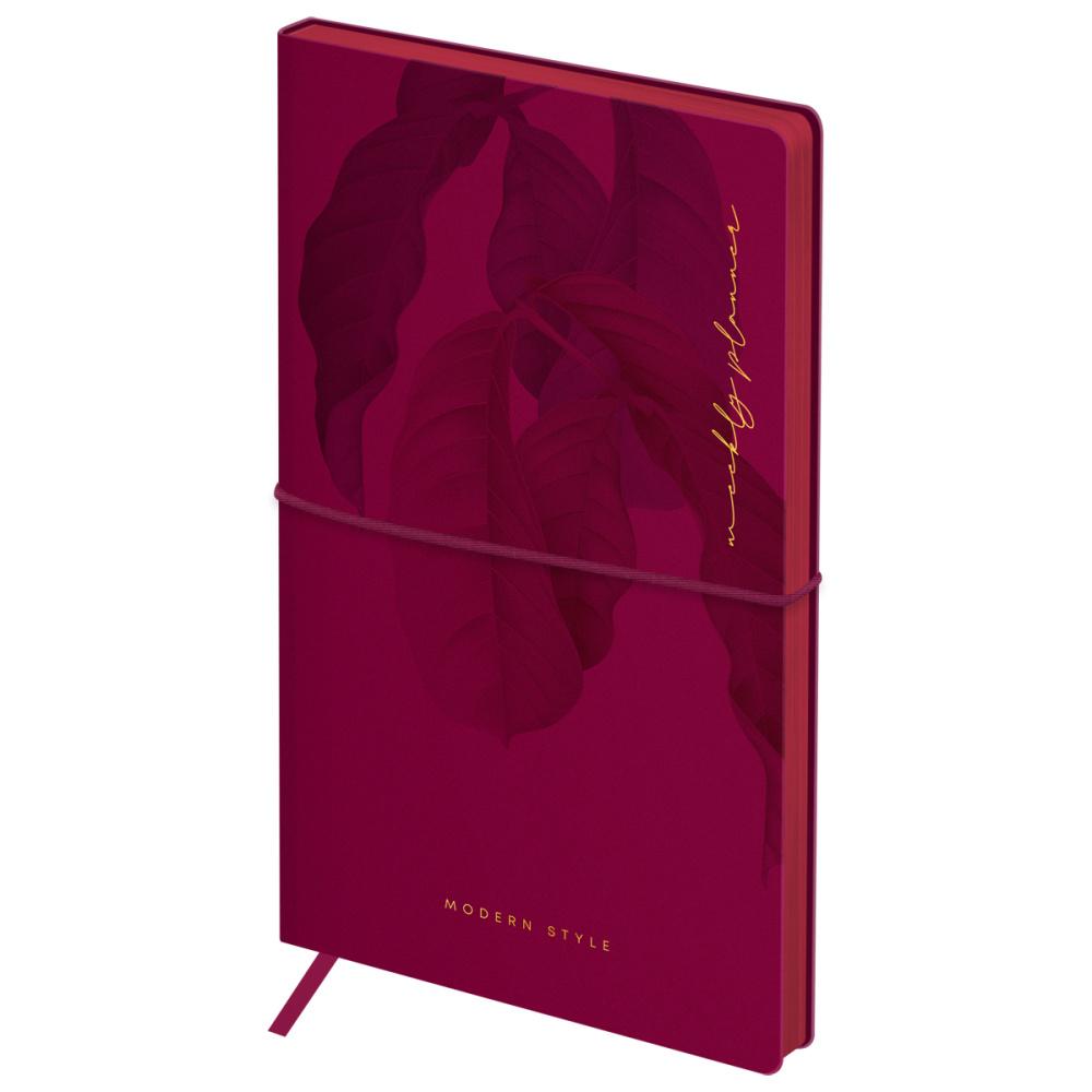 Еженедельник Greenwich Line Floret. Ruby с резинкой недатированный 100 х 170 мм 64 листа мягкий переплет кожзам., пакет