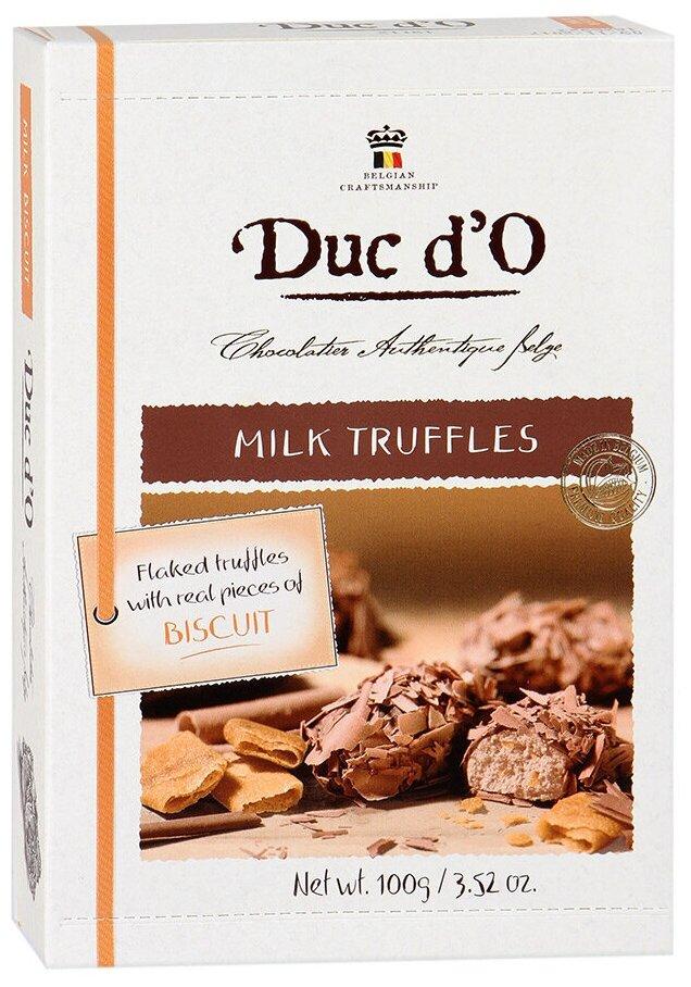 Трюфель Duc d'O из молочного шоколада с хрустящим печеньем, 100 гр., картон