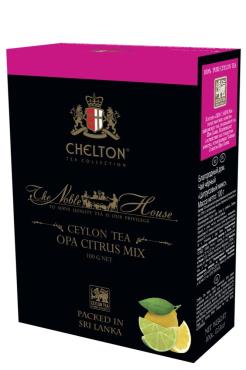 Чай Chelton, Благородный Дом черный ОРА, Citrus Mix листовой, 100 гр., картон