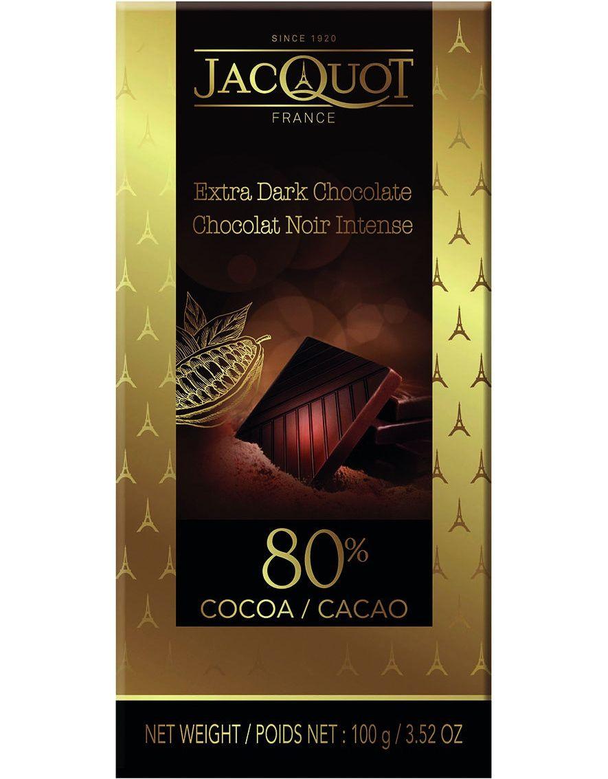Шоколад Jacquot горький 80% какао 100 гр., картон