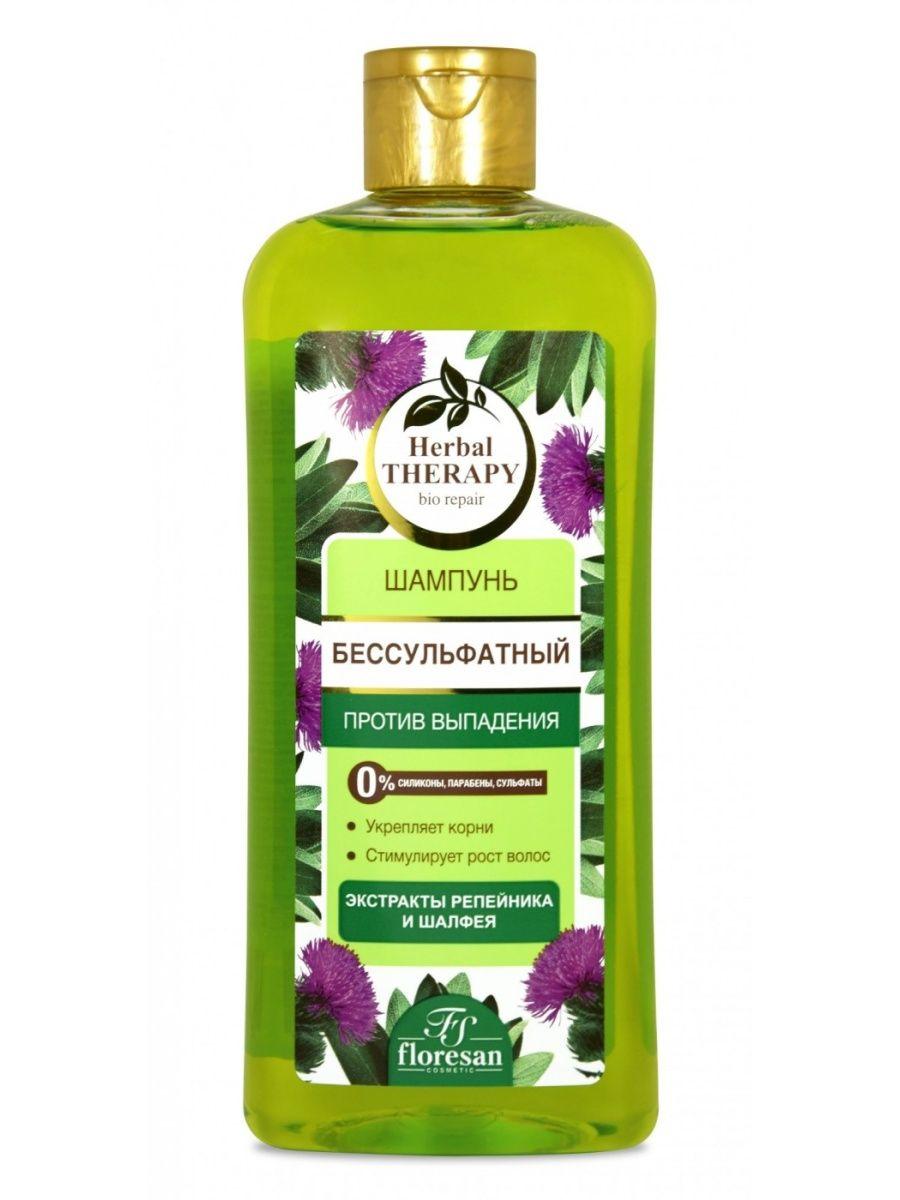 Шампунь Floresan Herbal Therapy Бессульфатный против выпадения 400 мл., флакон