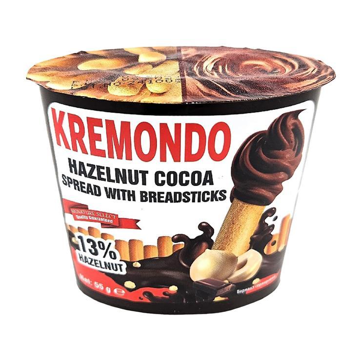 Паста ореховая Kremondo с какао + хлебные палочки 55 гр., ПЭТ