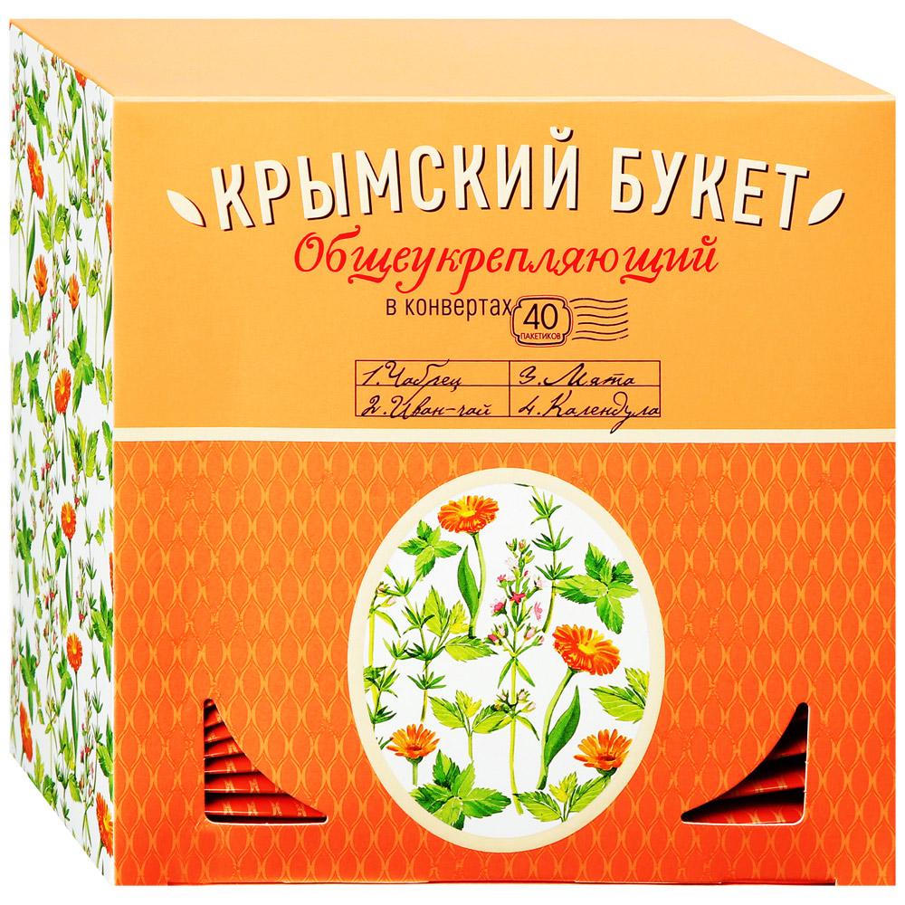 Чайный напиток Крымский Букет, пакетированный Общеукрепляющий, 60 гр., картон