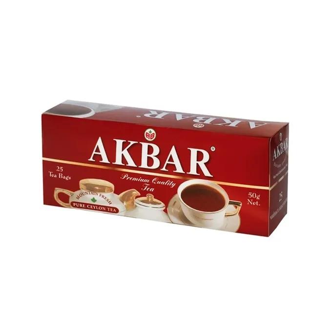 Чай Akbar красно-белая серия 25 пакетиков 50 гр., картон