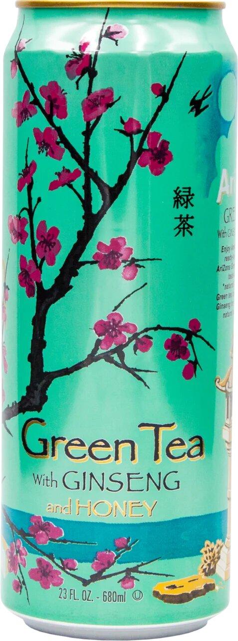 Чай холодный Arizona Grean Tea с женьшенем и медом 680 мл., ж/б