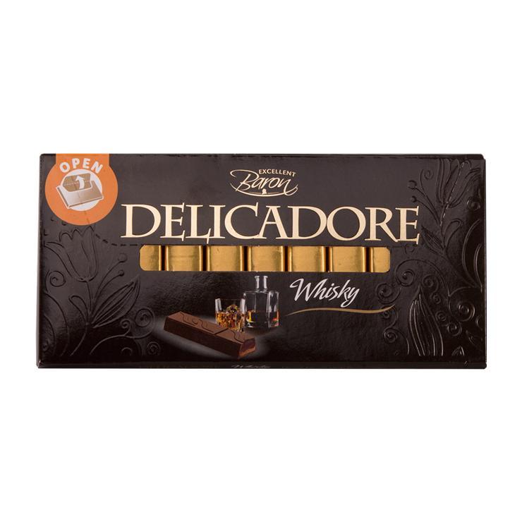 Шоколад Baron Delicadore Whisky темный с начинкой со вкусом виски 45% 200 гр., картон