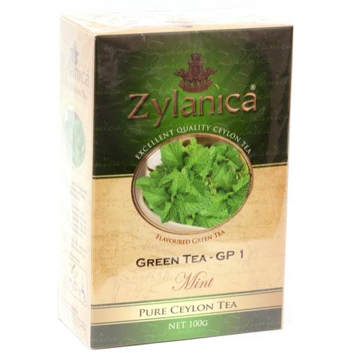 Чай зеленый Zylanica Ceylon Premium Collection Мята 100 гр., картон