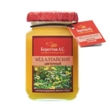 Мед натуральный Гречишный цветочный Берестов Алтайский, 240 гр., стекло
