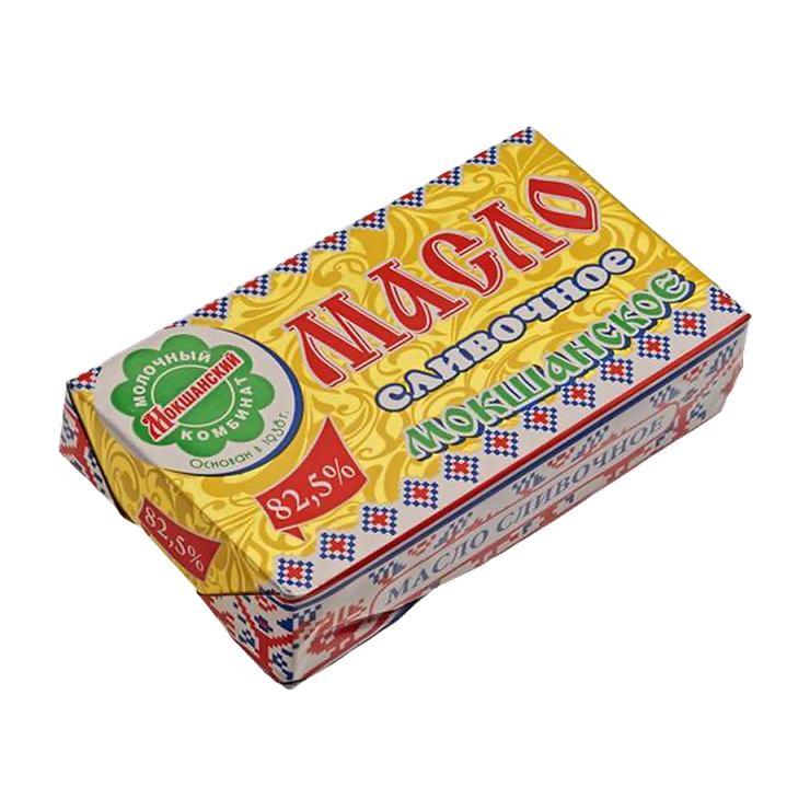 Масло сладко-сливочное Мокшанский несоленое 72,5% 185 гр., обертка