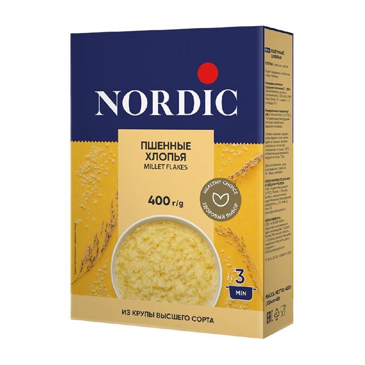 Хлопья Nordic Millet Flakes пшенные 400 гр., картон
