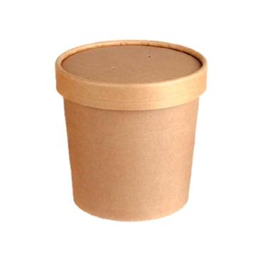 Упаковка одноразовая бумажная Do Eco, d-75 мм., h-100 мм., 445 мл., ECO SOUP 16С, для супа, коричневая, 250 шт., картон