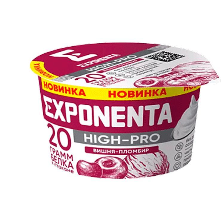 Продукт кисломолочный Exponenta high-pro обезжиренный вишня пломбир 160 гр., стакан
