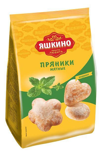 Пряники Мятные, Яшкино, 350 гр., флоу-пак