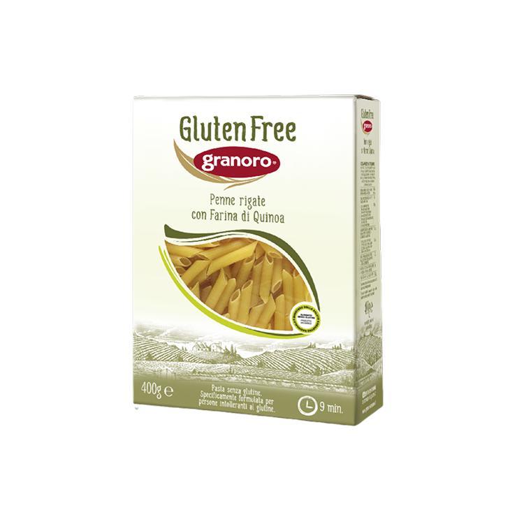 Макароны GranOro senza glutine penne rigate №477 из киноа без глютена 400 гр., картон