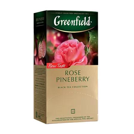 Чай Greenfield Rose Pineberry черный 25 пакетиков 37,5 гр., картон