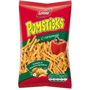 Чипсы Pomsticks картофельные соломкой с паприкой, 40 гр., флоу-пак