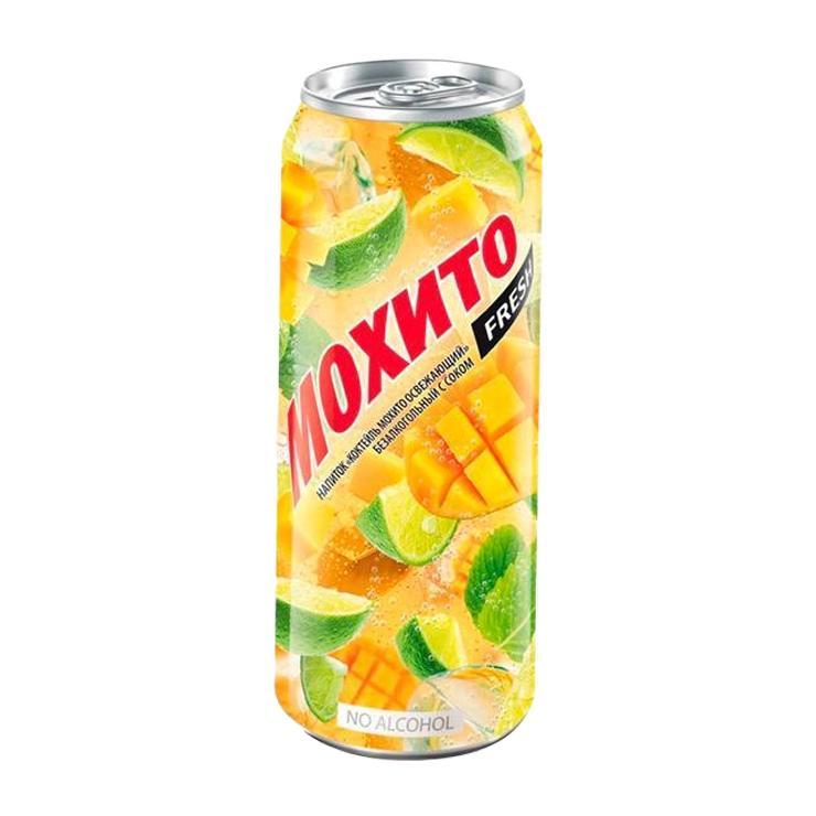 Напиток газированный Очаково Мохито fresh безалкогольный освежающий манго 500 мл., ж/б