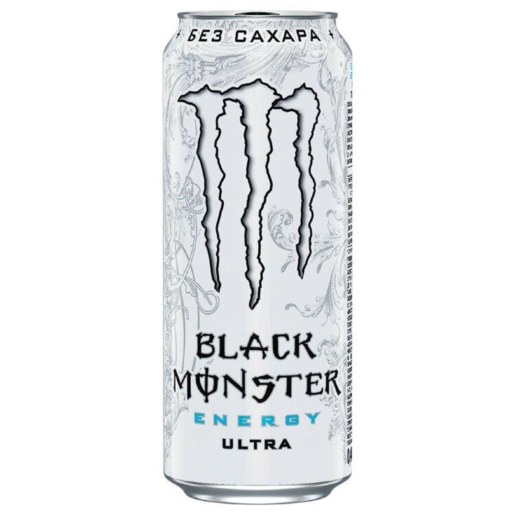 Напиток энергетический Monster Energy белый без сахара Ultra Zero 449 мл., ж/б